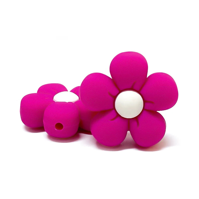 1/3/10pcs Silicone Flower Pacifier Clips Food Grade Teethers For Baby DIY Baby Soother Nursing Pacifier Chain Accessories
