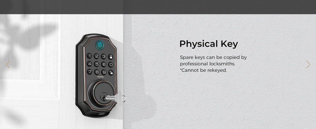 Arpha D280W WIFI Keyless Entry Door Lock 5-in-1 Smart Fingerprint Deadbolt w/ Keypad Electronic Deadbolt Auto-Lock One Touch Loc