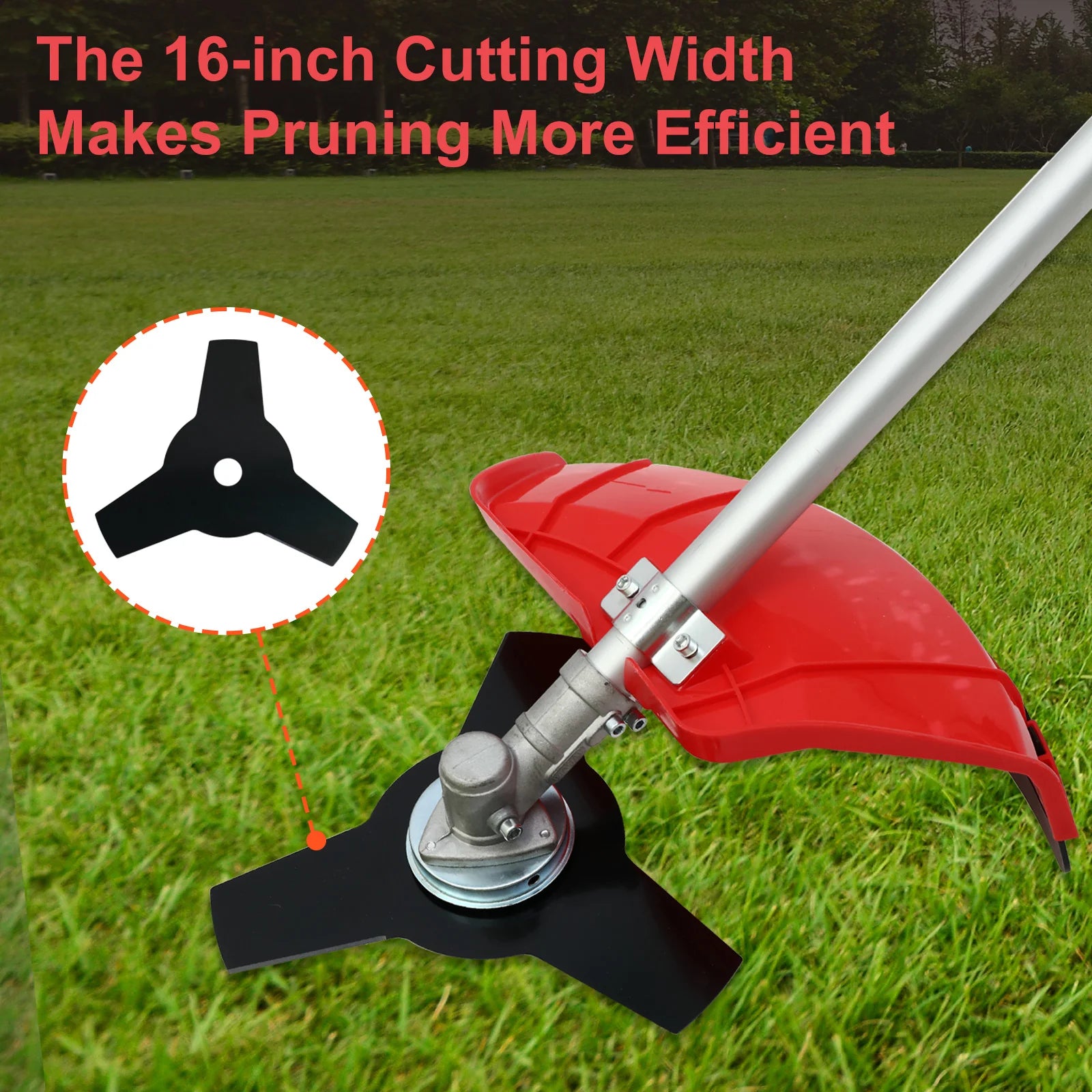 4-Stroke Gas Weed Eater 31cc 15lb 13 in Straight Shaft Trimmer Cordless Weed Wacker Light High-Power for Lawns and Garden Care