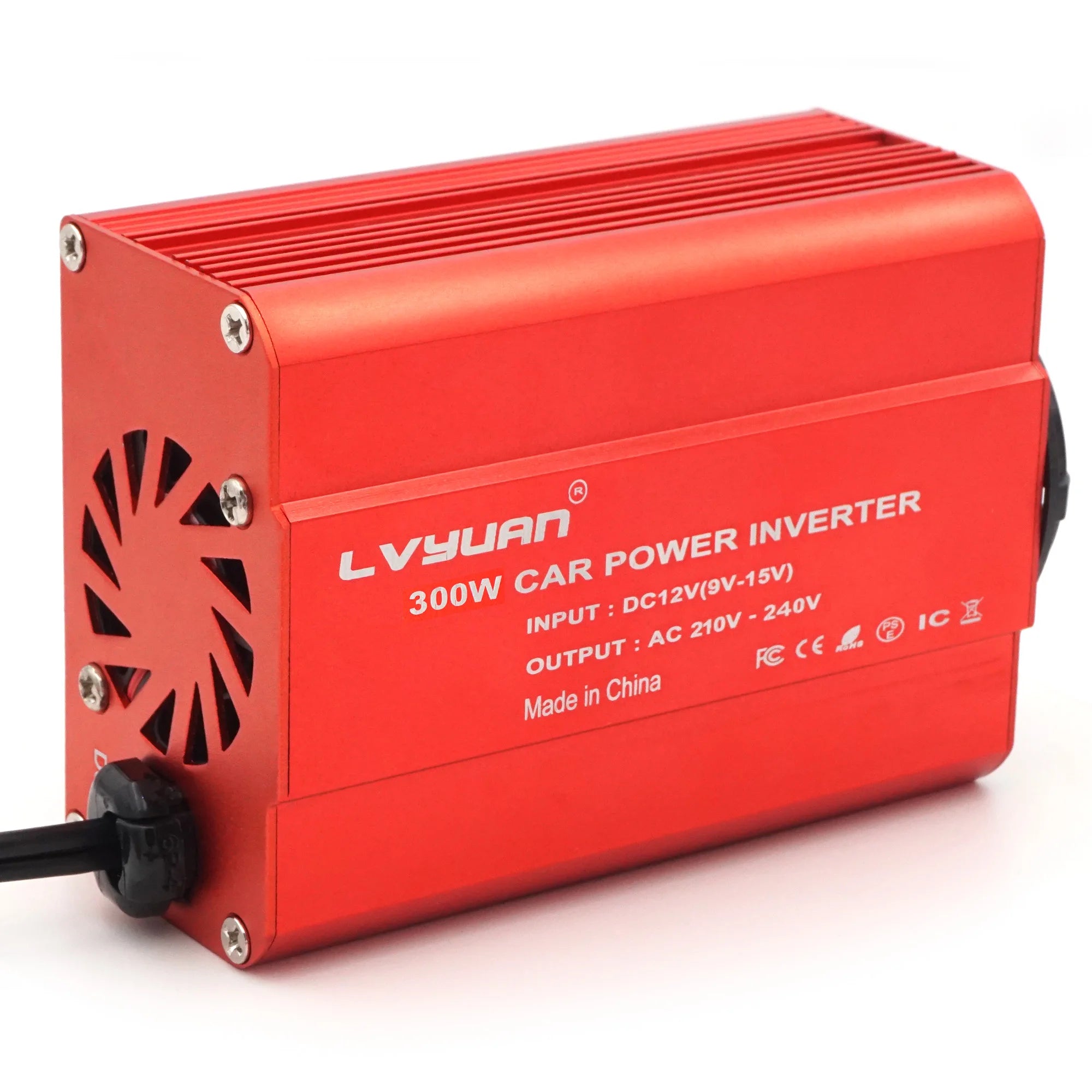 Inversor de Corriente Foval 300W | DC 12V a AC 110V/220V | Dual USB | Cargador Coche | Enchufe EU/US - Firu Total Sales