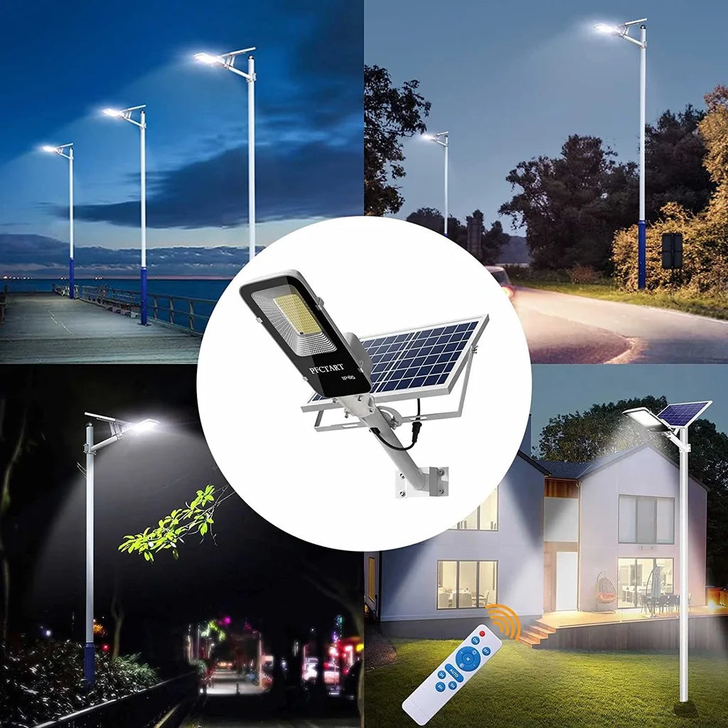 Luz Solar Exterior 200W YQCHEZI | 6000mAh | Automática Crepuscular | IP65 Garaje y Jardín - Firu Total Sales