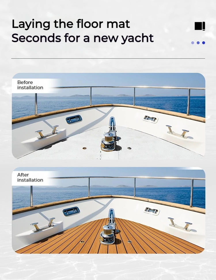 4 Colors 2400x450x6mm EVA Self-Adhesive Foam Boat Flooring Faux Teak Decking Sheet Pad For Boat Marine Yacht RV Deck Sheet Mat