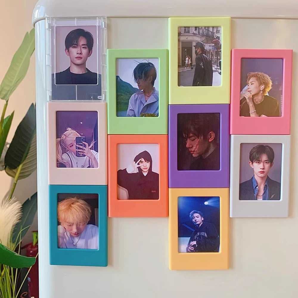 New Magnetic Picture Frames for Refrigerator 3 Inch Fridge Color Photo Frame Magnets Album Valentine's Day Gift Anniversary