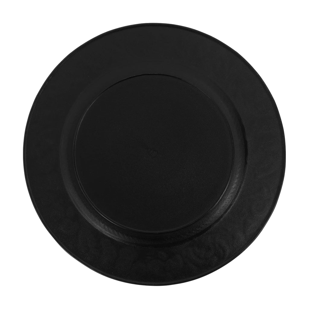 50Pcs Round Plastic Charger Plates 13In Decorative Service Plate With Patterned Reusable For Birthday Parties, Weddings