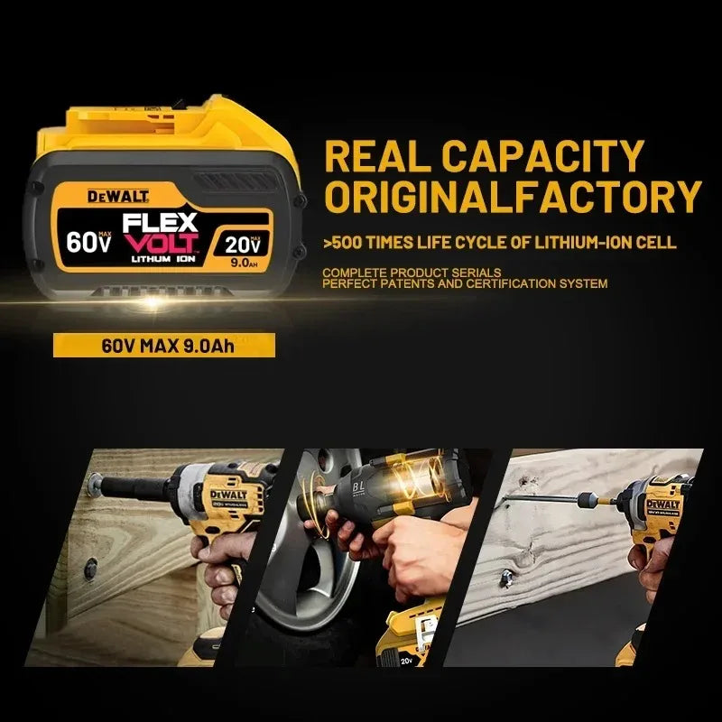Original Dewalt 20V/60V 9.0Ah Power Tool Battery DCB206 DCB205 DCB200 DCF887 DCG405 DCD791 DCF922 DCF850 DCD805 tool battery