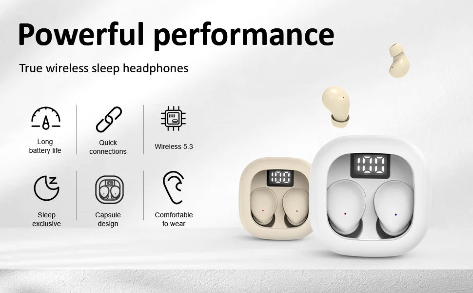 Auriculares Mini Invisibles SHUKE SK19 | Bluetooth 5.3 | Ultra Pequeños | Para Dormir | Discretos - Firu Total Sales