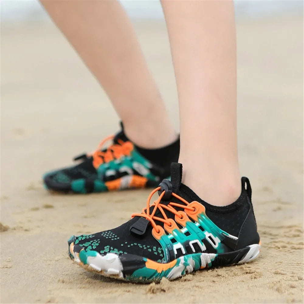 Water Shoes Kids Summer Beach Five Fingers Barefoot Swimming Aqua Shoes Colorful Seaside River Slippers Children Sneakers New