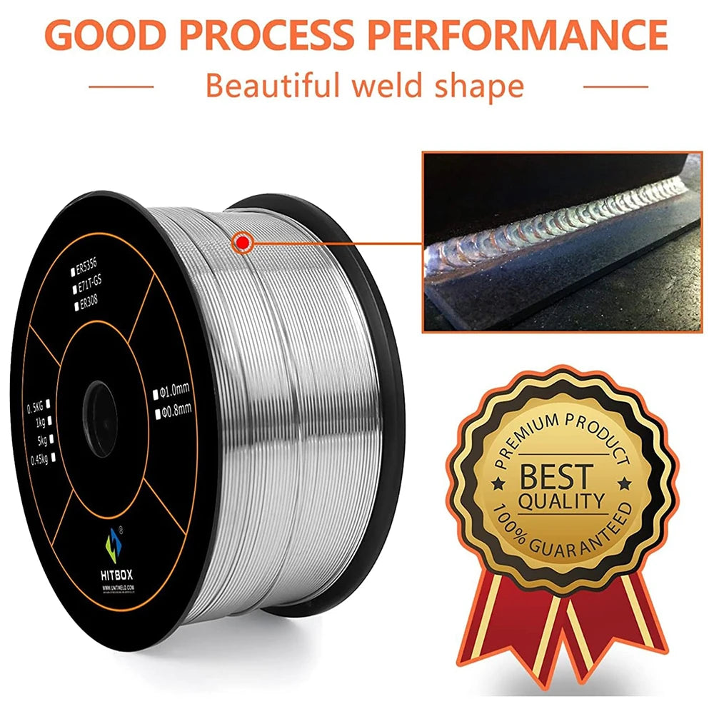 HITBOX 0.5kg 1.0mm Aluminum Welding Wire Gasless Wires Welder For Soldering Mig Welder Accessories Welding Machine Equipment