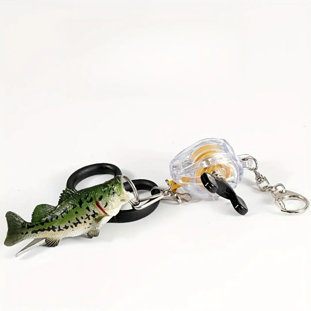 Wire rope telescopic buckle drum wheel type quick hook multi-tail easy hook fishing gear accessories fishing supplies.