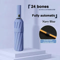 24 Bones Rain Guard Automatic Folding Durable Wind Reinforced Sun Protection Blackout