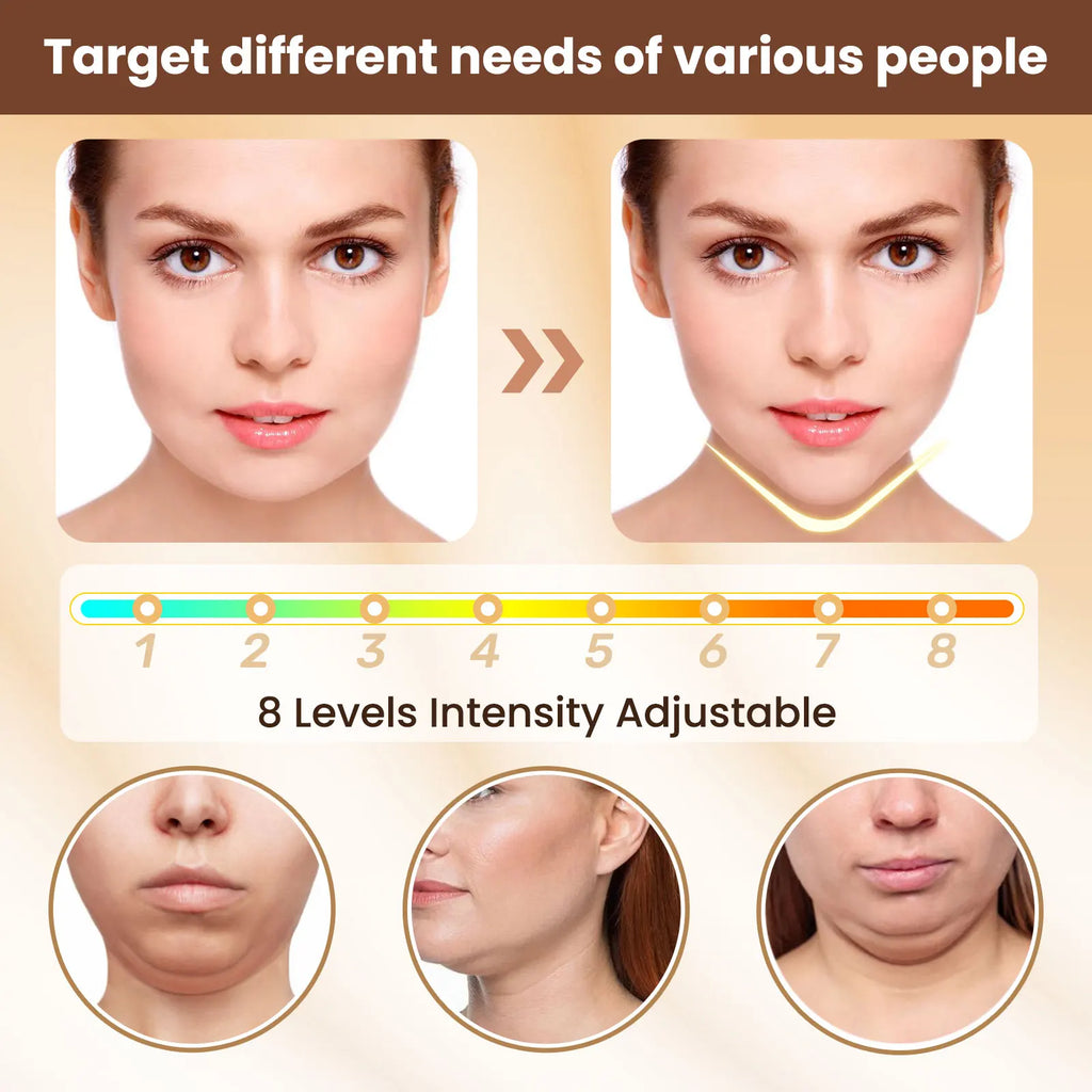 Masajeador Facial EMS PASTSKY | Lifting Antiarrugas | Reductor Doble Mentón | LED Fototerapia | Recargable - Firu Total Sales
