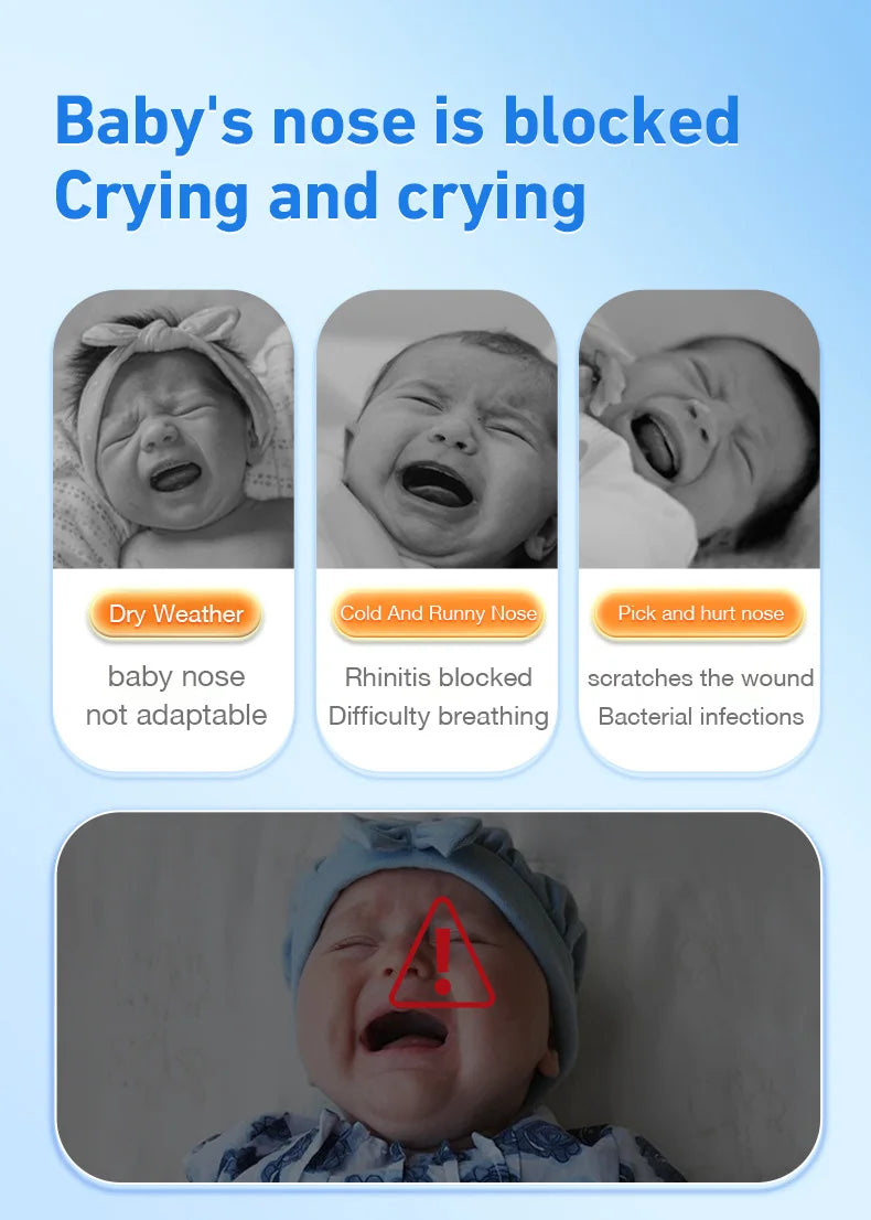 MAMIJOY  Baby Nasal Aspirator Electric Nose Cleaner with Built-In Music & Night Light Rechargeable Nose Booger Sucker for Babies