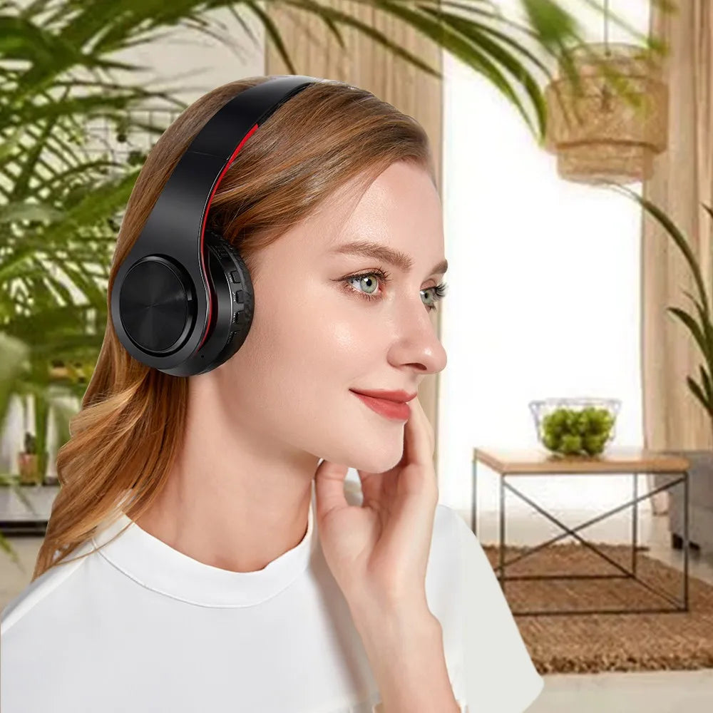 HIFI Stereo Bluetooth Headphones | FM Radio + SD Card + Mic | iPhone Samsung Xiaomi
