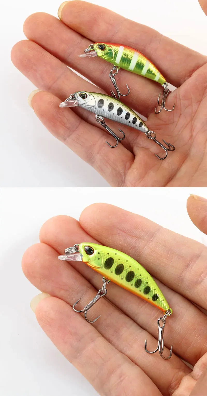 Mini Minnow Hundimiento DQ0009 | 38mm 3.2g | Jerkbait Wobbler | Trucha, Bass y Carpa | Lago y Río - Firu Total Sales