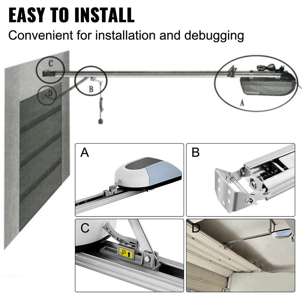 Sihao Electric Operator Gate Automatic Garage Door Opener With Remote Control 800N1000N Pulling Force Automatic Gates For Hotel