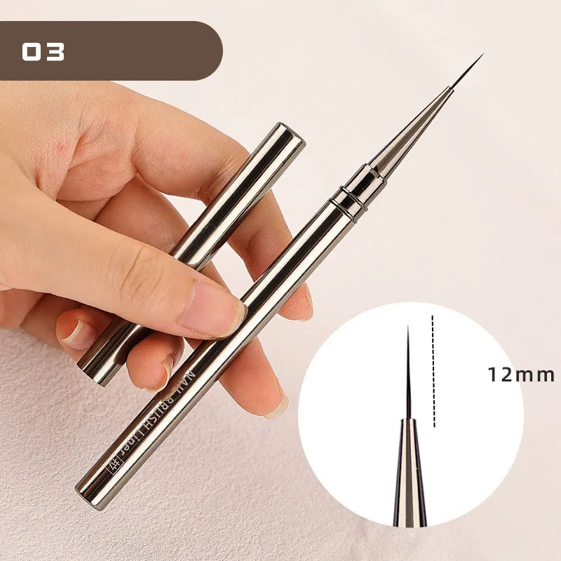 Pluma Liner de Nail Art con Mango de Aluminio | Flores, Hojas y Rayas | Manicure DIY 💅 - Firu Total Sales