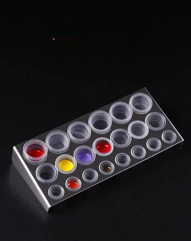 100pcs Tattoo Large Medium Small Ink Pigment Cup Ring transparent Microblading Cap Lip Eyebrow PMU Bleaching Supplies Cream