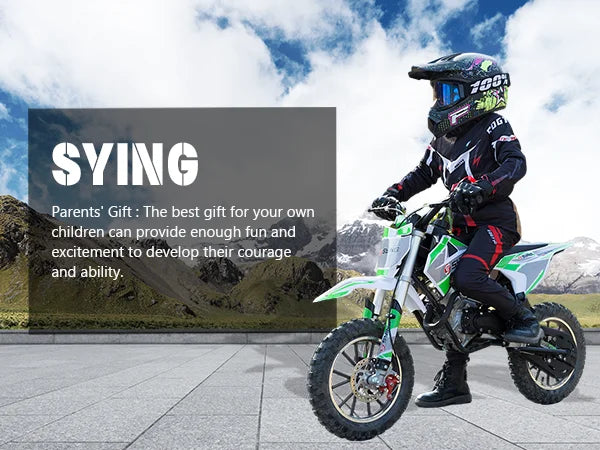 Mini Moto Off-Road 58cc 4 Tiempos con Arranque Manual | Gasolina | 6-12 Años 🏍️ - Firu Total Sales