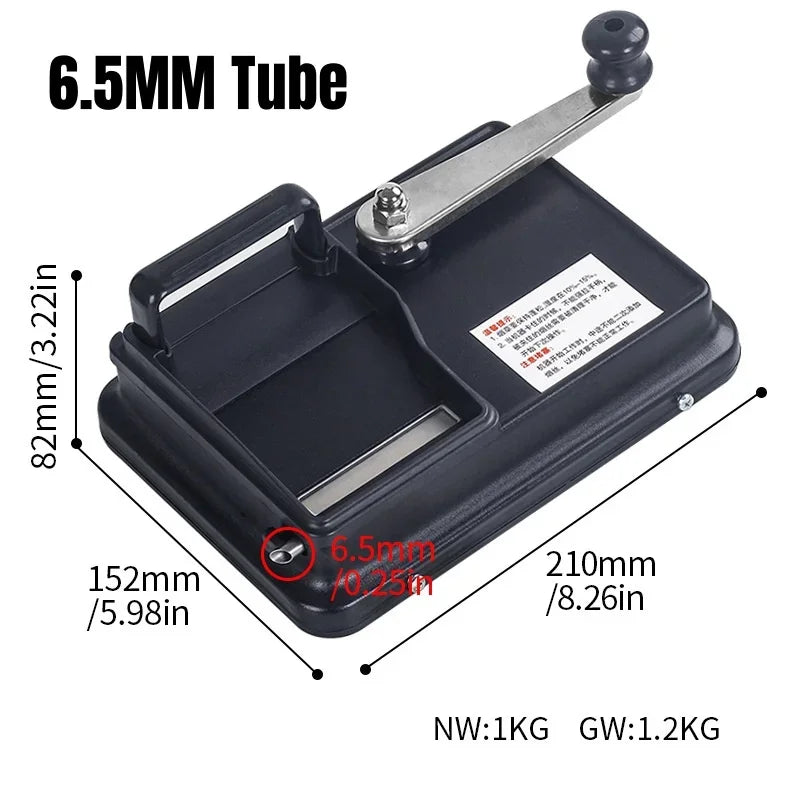 Double Rail Tobacco Rolling Machine Aluminum Alloy Cigarette Maker Injector Cigaret Filling 5.5/6.5/8mm Tube Smoking Accessories