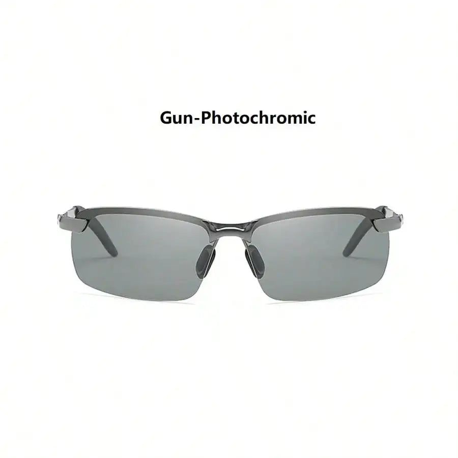 Photochromic Polarized Metal Frame Sunglasses for Men Women UV400 Protection
