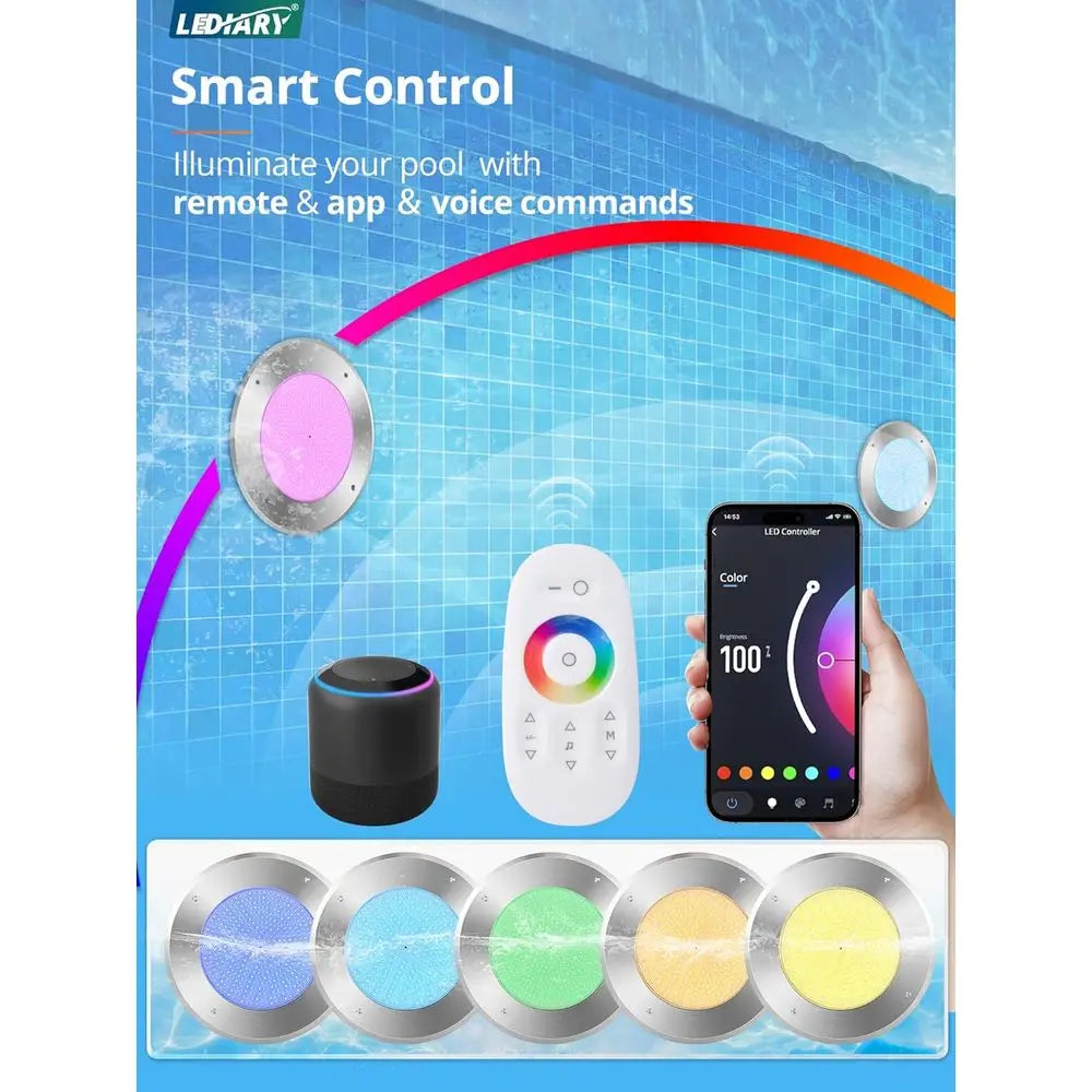 Pool LED Lights or Inground Pool, 120V 54W Underwater Swimming Pool Lights with 50T Cord, RGB Multicolor, IP68 Waterproo Pool Un