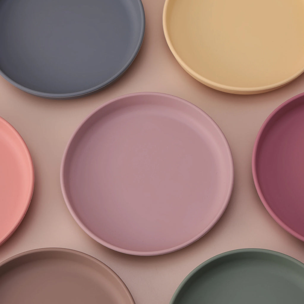 Plato de Silicona Antideslizante Color Kids para Bebé | Sin BPA | Alimentación 🍼