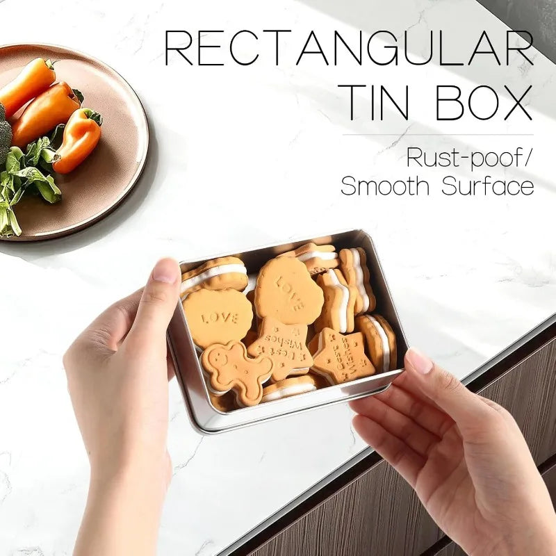 Mini Metal Box Tin-Plated Slide Cover Storage Box Portable Jewelry Pill Cosmetic Cases Home Rectangular Empty Storage Container