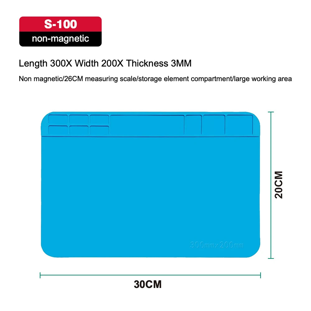 Anti-static ESD Soldering Silicone Mat Heat-Resistant Work Pad For Hot Air Gun Soldering Station Repair Desoldering Platform