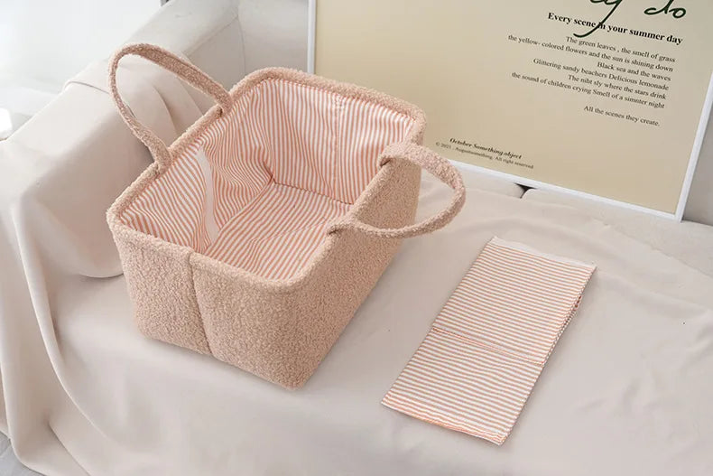 Customized Name Portable Mommy Bag Diaper Bag Feeding Bottle Storage Handbag Multifunctional Baby Products Organizer Basket