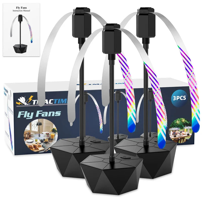 Ventilador Repelente de Moscas USB para Mesa | 2/3pcs | Picnic, BBQ y Fiestas 🎉 - Firu Total Sales