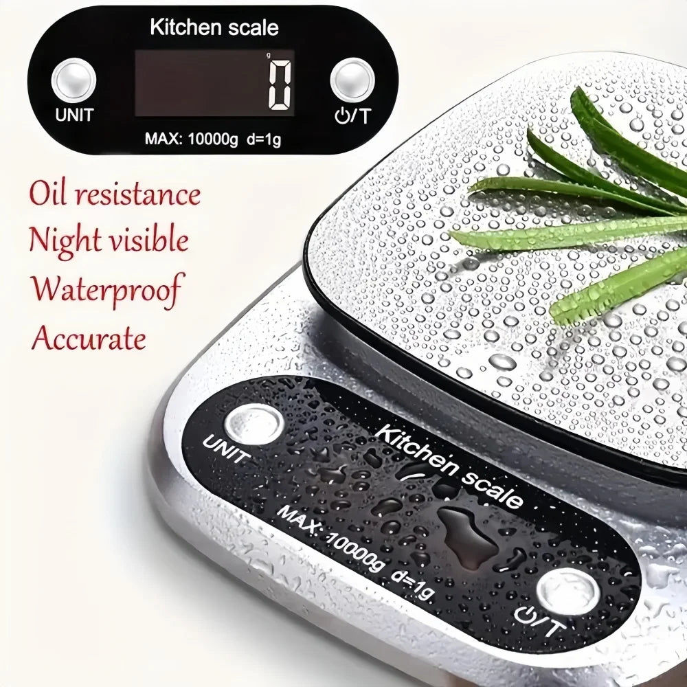 Digital Kitchen Scale 10kg/1g | LCD High Precision | Coffee Baking Jewelry Portable