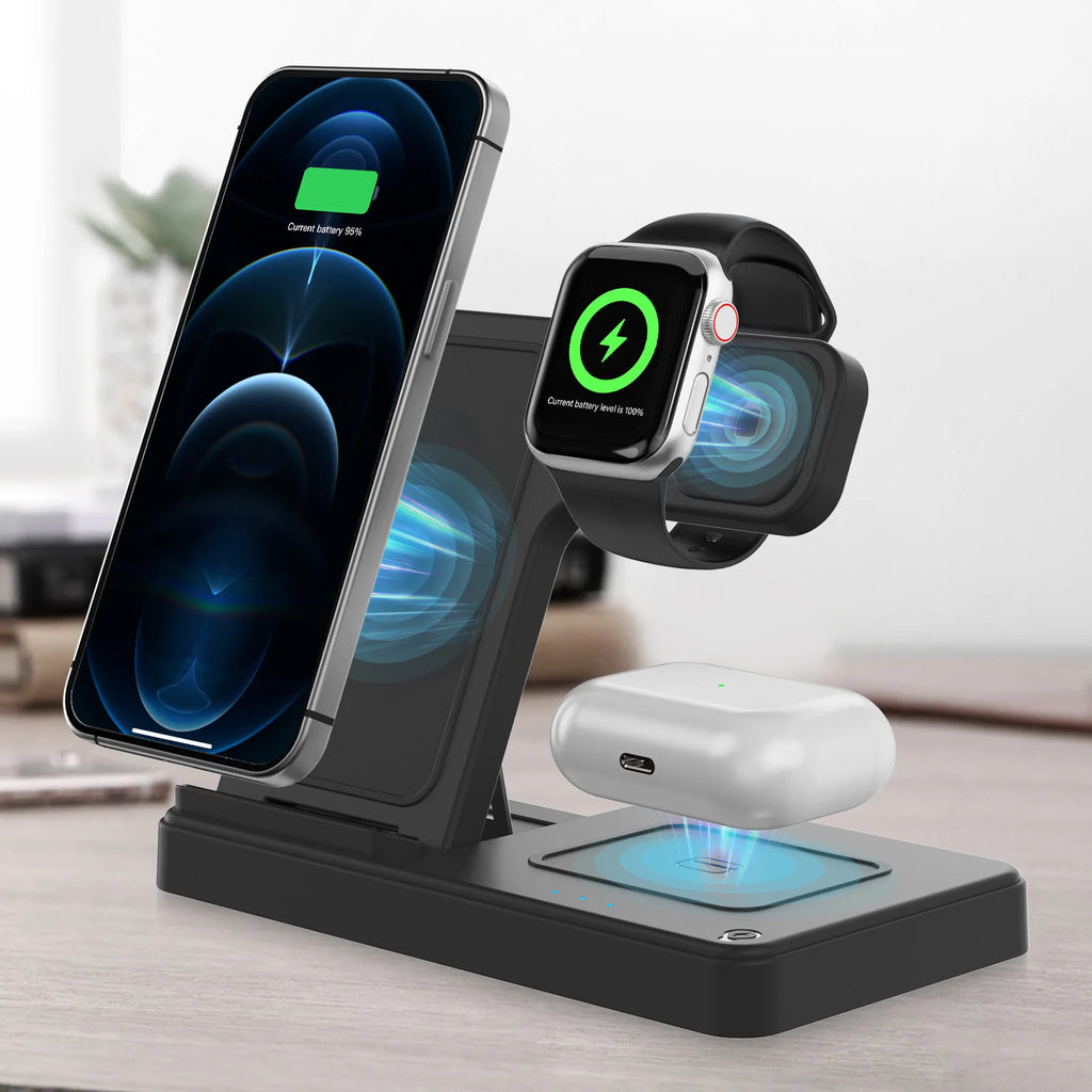 18W Foldable 3-in-1 Wireless Charging Station | iPhone 16/15/14/13 + Watch + AirPods