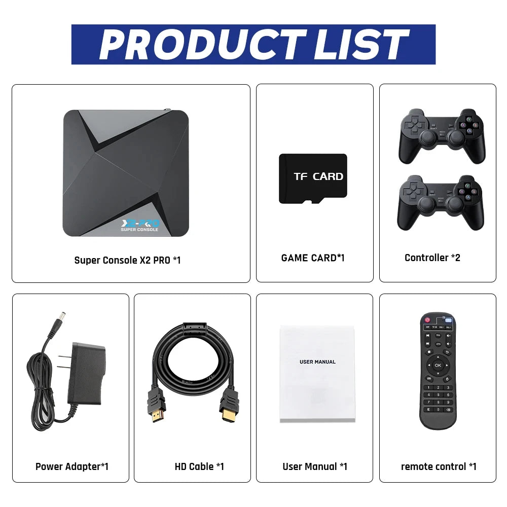 KINHANK Super Console X2 Pro | 80,000 Juegos | PS1/DC/MAME/SS | Gamepad | Regalo Niños - Firu Total Sales