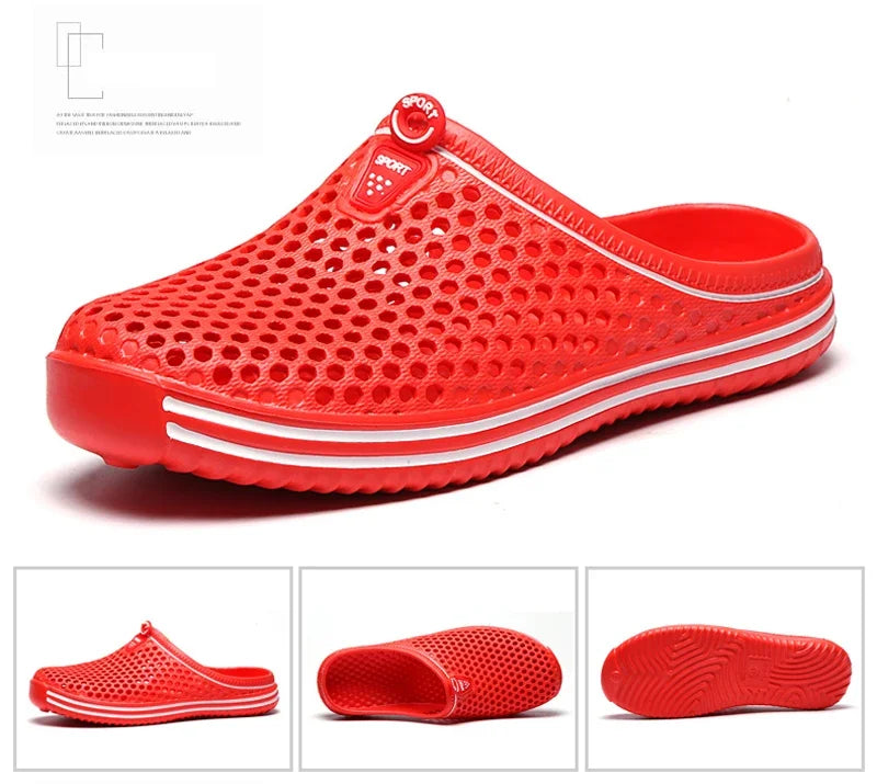 Aqua Shoes Unisex Hollow Out Slippers Casual Couple Beach Sandal Flip Flops Beach Outdoor Sandals Water Shoes Mens Slippers