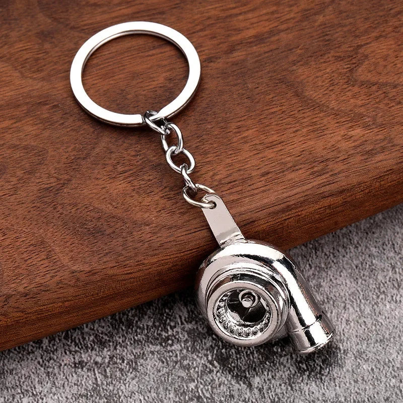 Creative Mini Gear Head Keychain Speed Gearbox Keyring for Car Key Turbo Hub Brake Disc Pendant Shock Absorber Keys Holder Chain