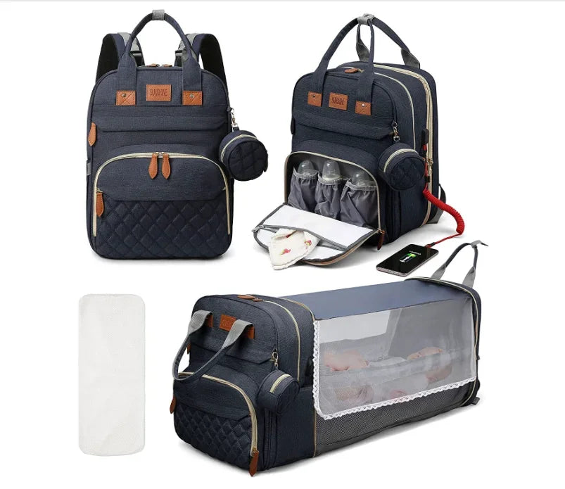 Mochila Pañalera 3 en 1 | Bolso Maternal Multifuncional para Mamá