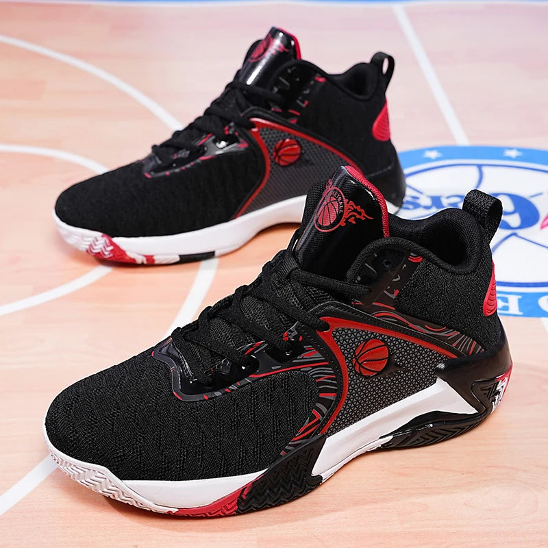 Men's Lightweight Basketball Shoes – Breathable, Anti-Slip, High-Top