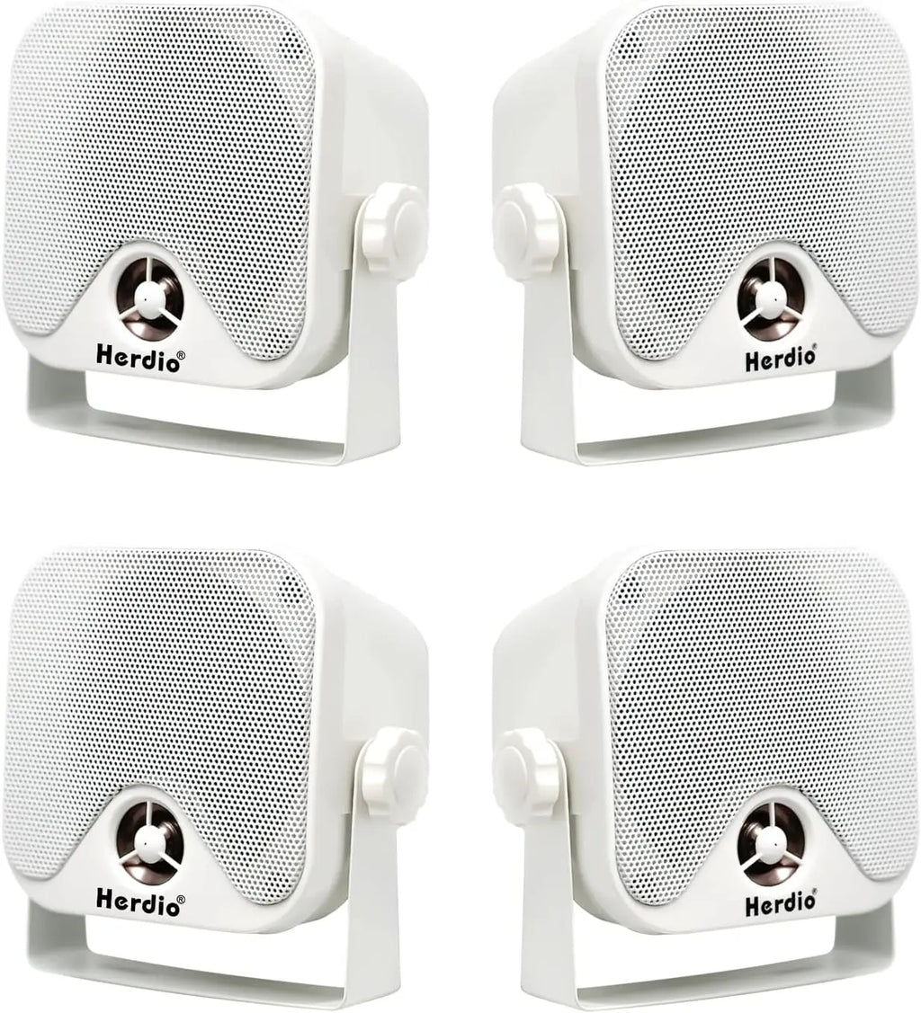 Herdio 4'' 240W 4PCS Bluetooth Golf Cart Speakers Waterproof Marine Speakers For Outdoor Boat ATV UTV Jeep Courtyard Powersports