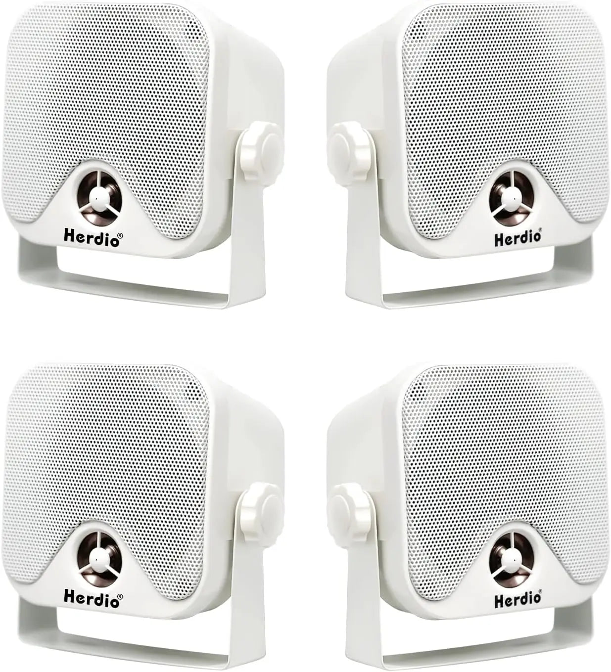 Herdio 4'' 240W 4PCS Bluetooth Golf Cart Speakers Waterproof Marine Speakers For Outdoor Boat ATV UTV Jeep Courtyard Powersports