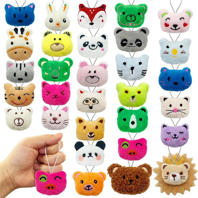10/20/50Pcs Mini Animal Plush Toys Set Cute Small Animal Stuffed Toy Keychain for Party Favors for Goody Bag Easter Egg Stuffers