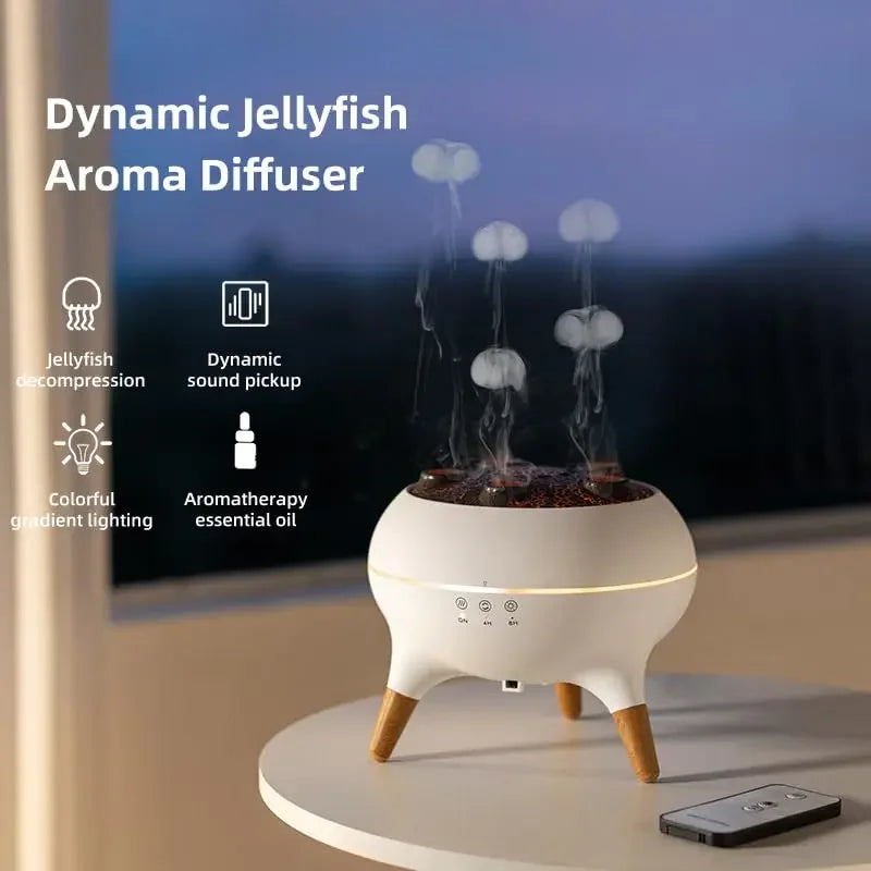 Humidificador Medusa Dinámica 250ml | Difusor Aceites | Control Remoto | 7 Luces 💧