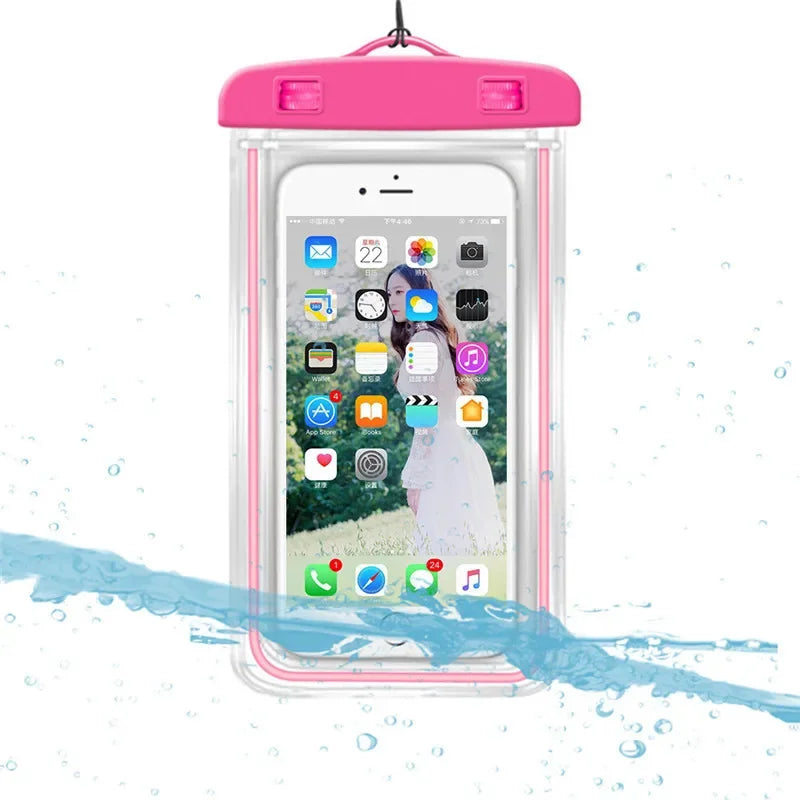 Funda Impermeable para Celular 6 Pulgadas - Bolsa Seca para Playa, Piscina y Deportes Acuáticos