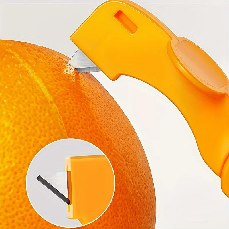 Creative Plastic Fruit Peeler With Folding Handle For Orange Lemon Grapefruit Kitchen Vegetable Cutter Gadget Portable