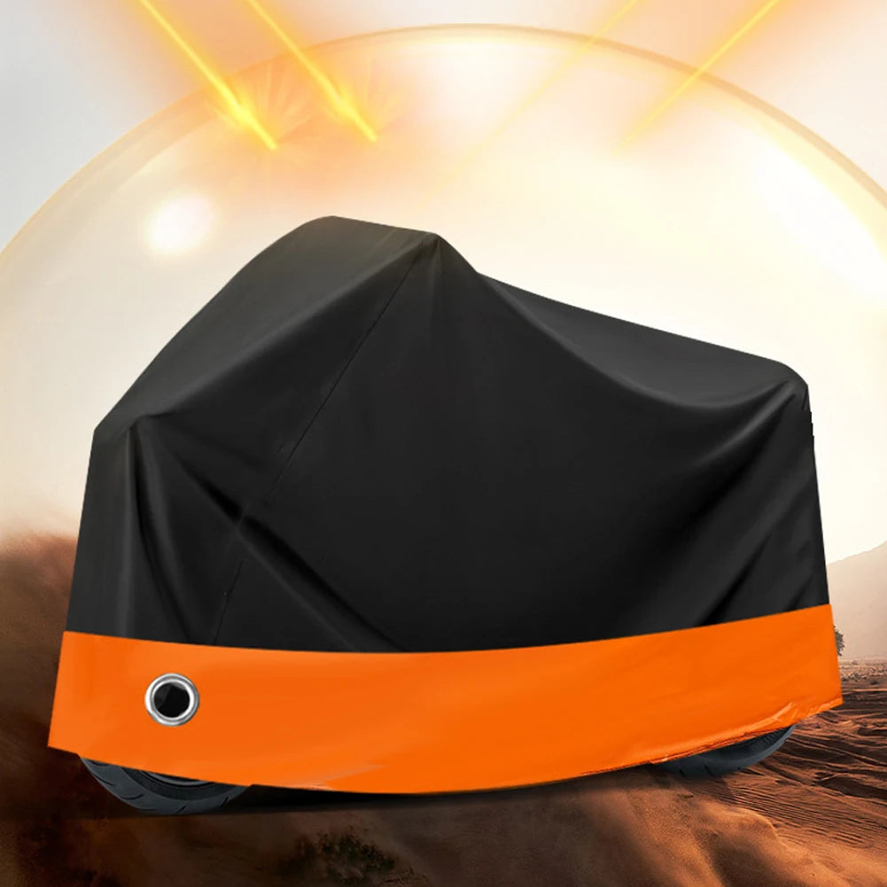Motorcycle Cover Waterproof Dustproof Wear-Resistant Fabric Motorbike Cover Motors Dust Rain UV Protector Cover for All Season