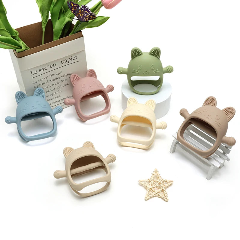 Baby Silicone Glove Teether — Food Grade | Newborn Dental Care | BPA Free