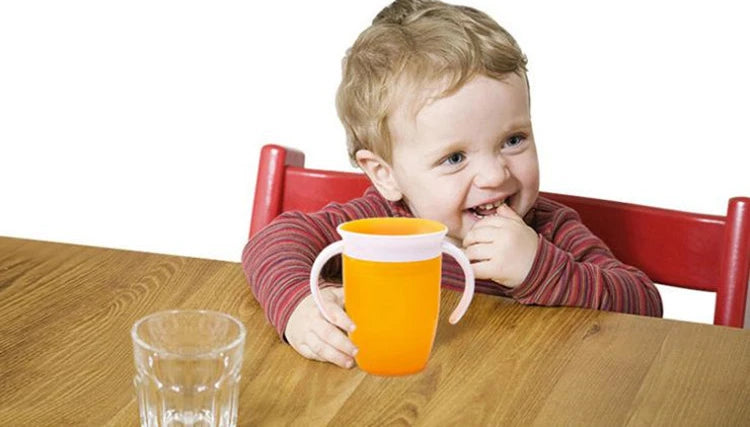 Vaso de Aprendizaje 360° con Doble Asa para Bebé | Tapa Flip | Antiderrame 🍼