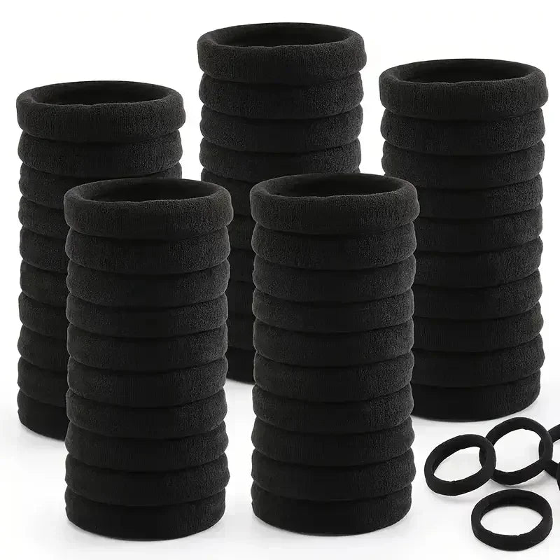 High Elastic Hair Bands for Women Girls Black Basic Hair Tie Headband Simple  Ponytail Holder Headwear Hair Accessories