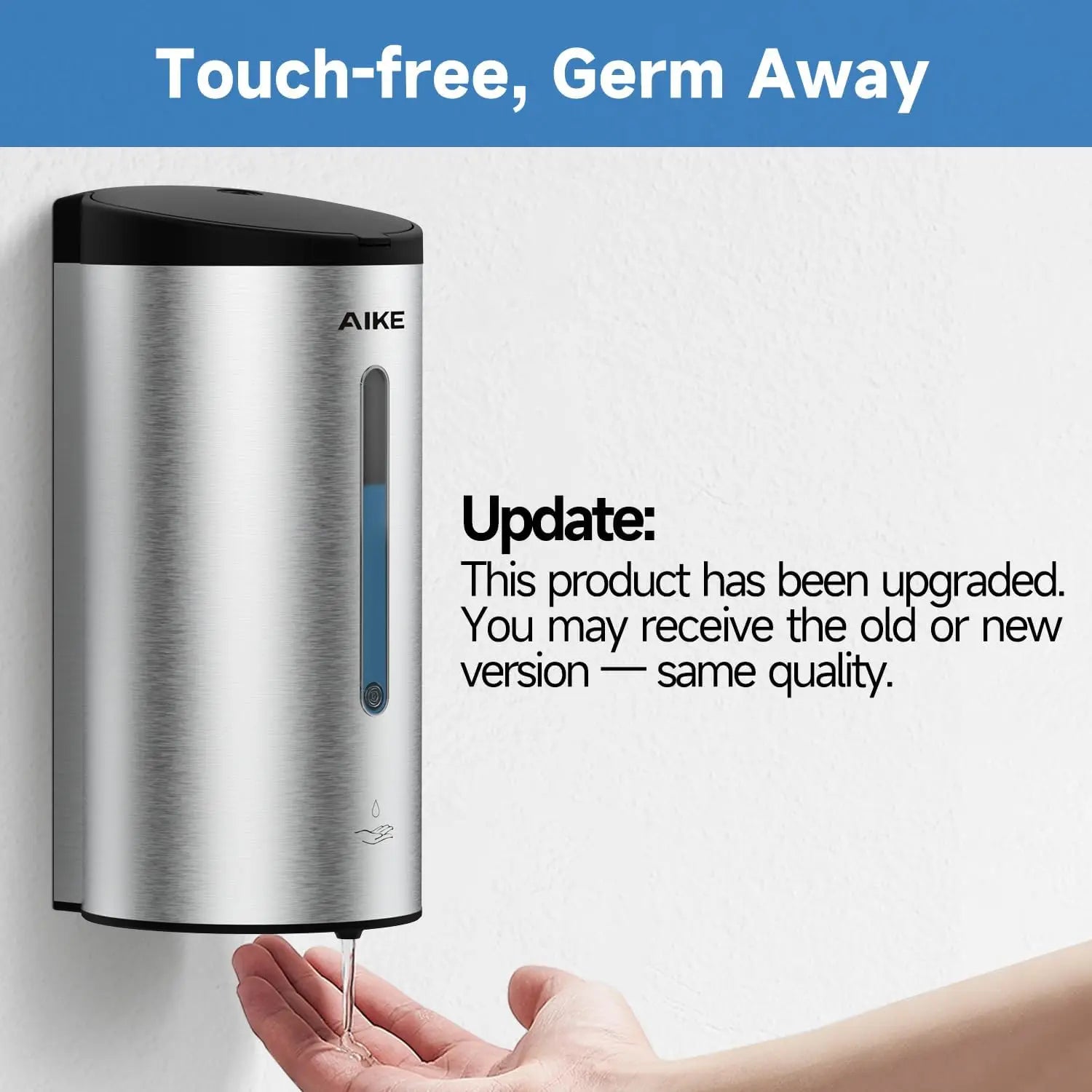 AIKE Automatic Liquid Soap Dispenser AK1205 Wall Mounted Commercial Smart Soap Dispenser For Bathroom Large Capacity 750ML/800ML