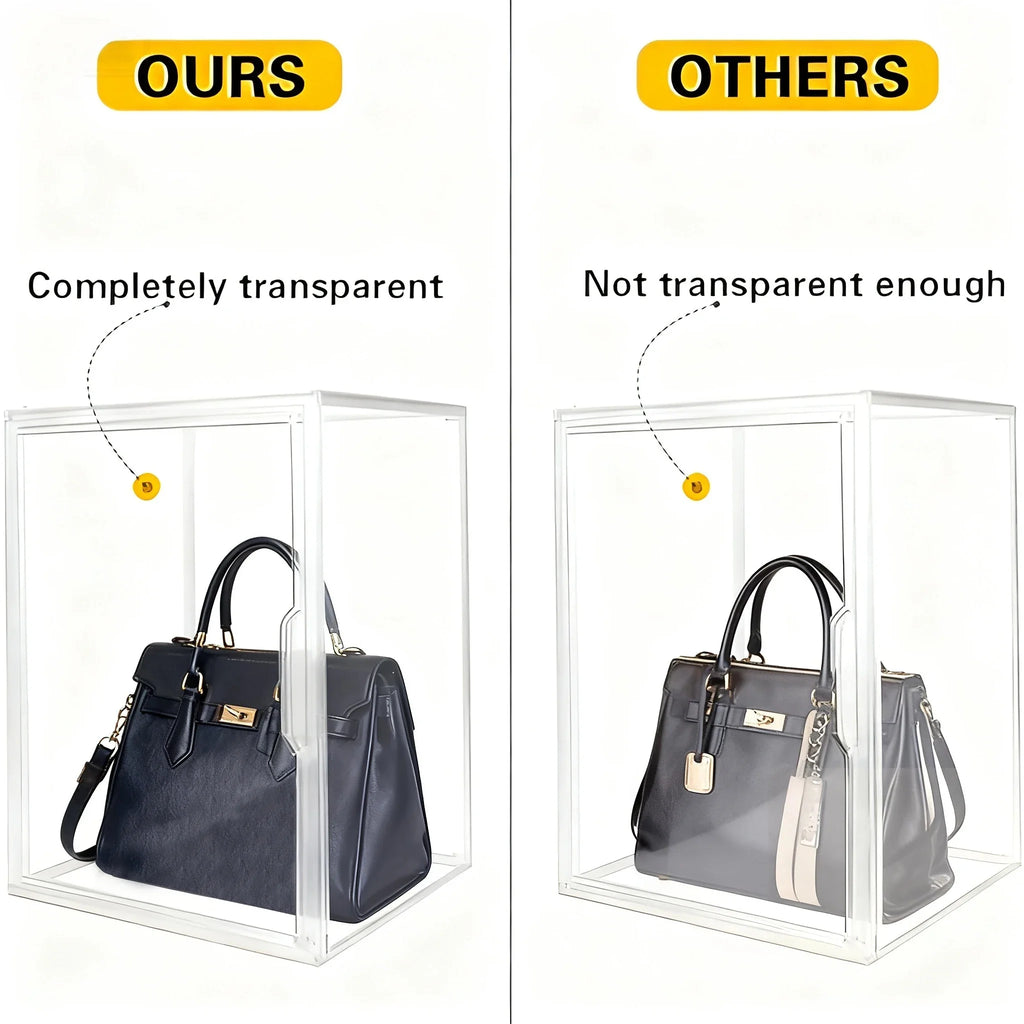 1pc/3pcs Clear Display Case Large Capacity Storage Box Organizer For Figures Acrylic Box Blind Box Makeup Toy Showcase For Bag
