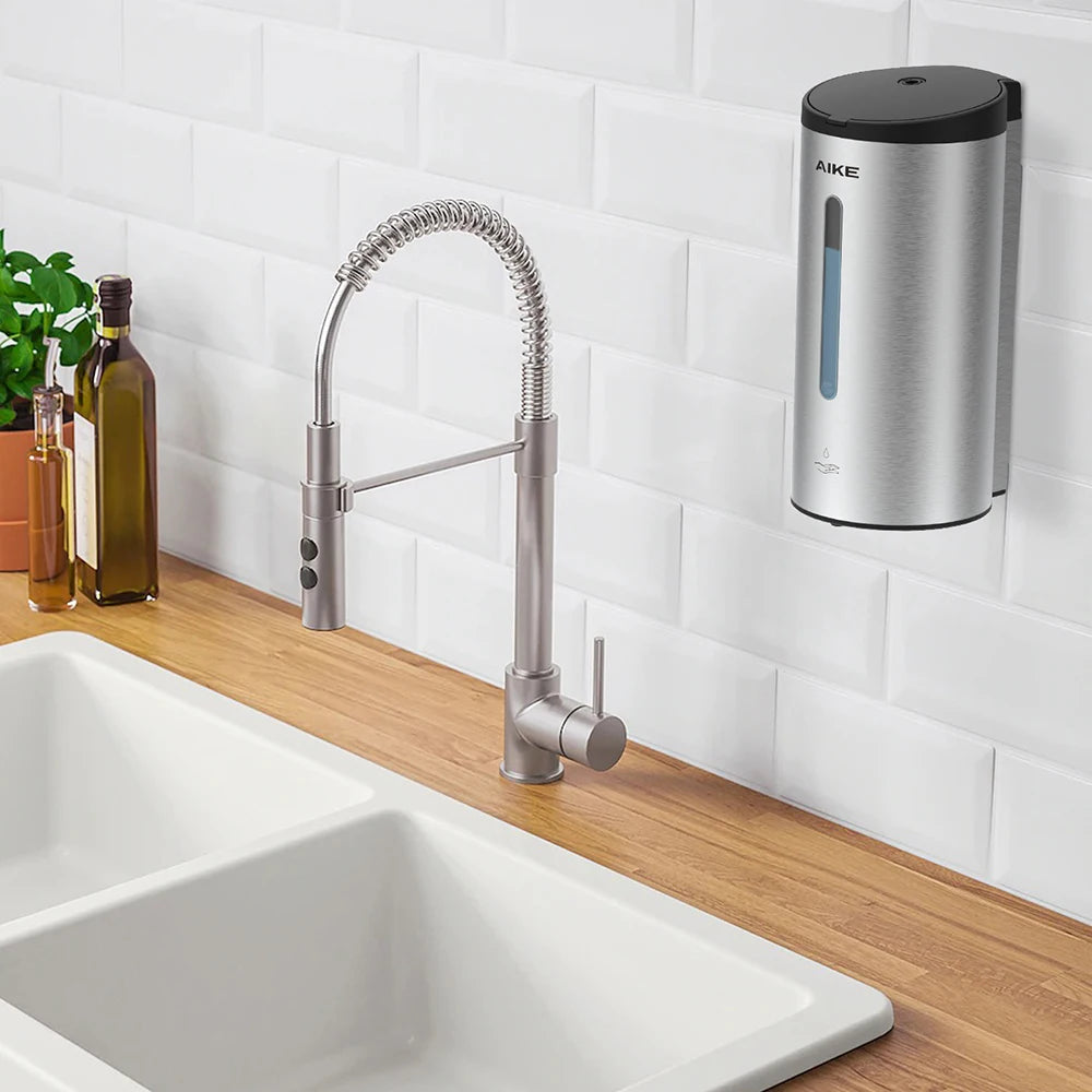 AIKE Automatic Liquid Soap Dispenser AK1205 Wall Mounted Commercial Smart Soap Dispenser For Bathroom Large Capacity 750ML/800ML